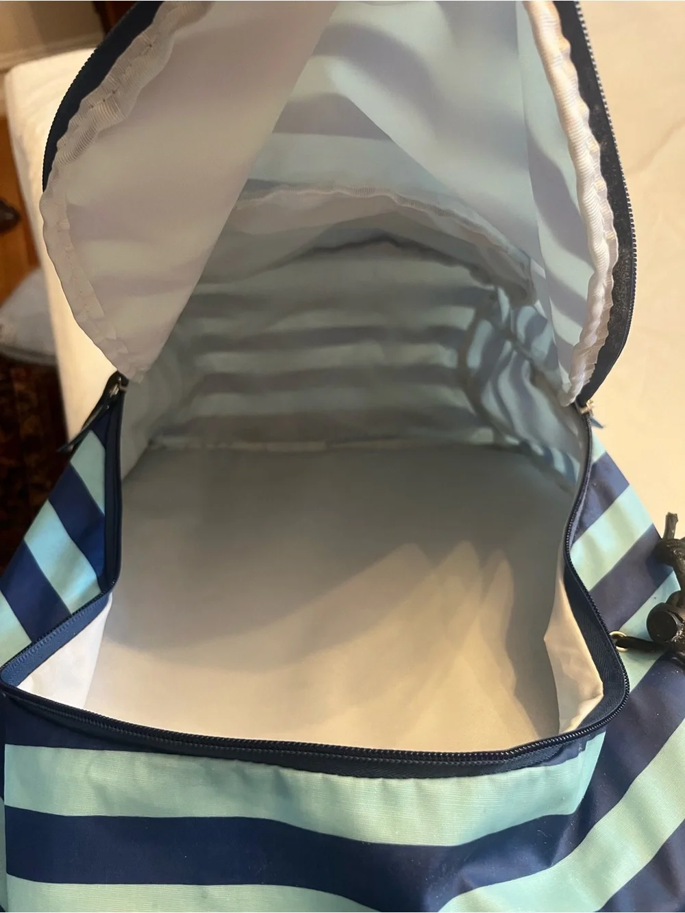 Scout Blue and Navy Striped Backpack